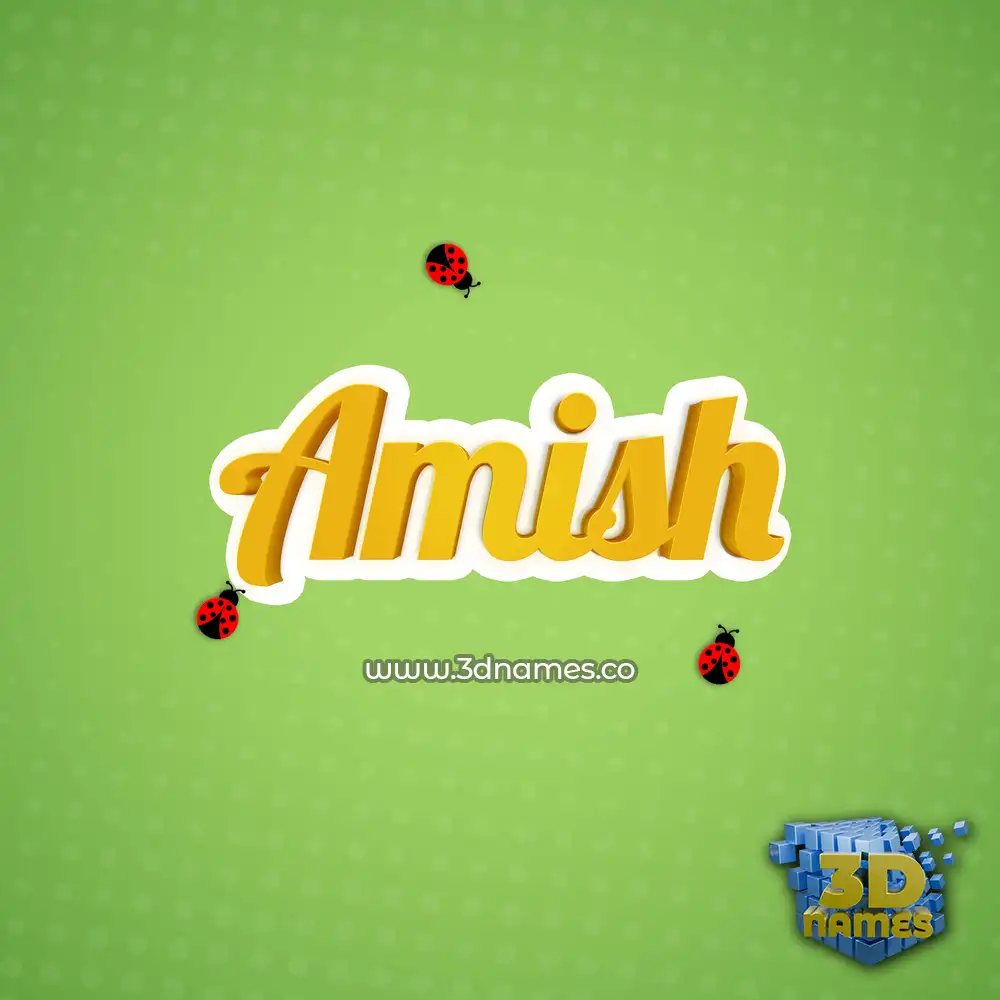 amish in Ladybugs style - 3D name wallpaper