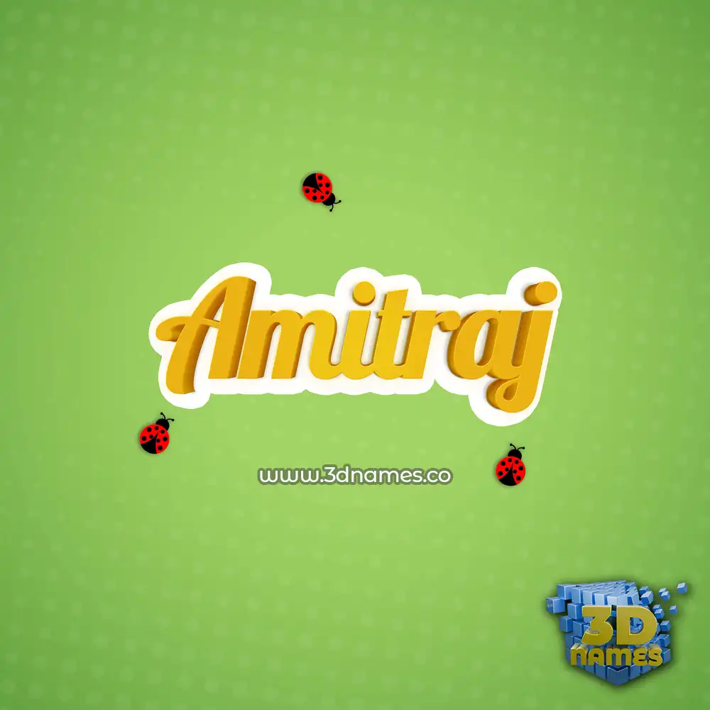 amitraj in Ladybugs style - 3D name wallpaper