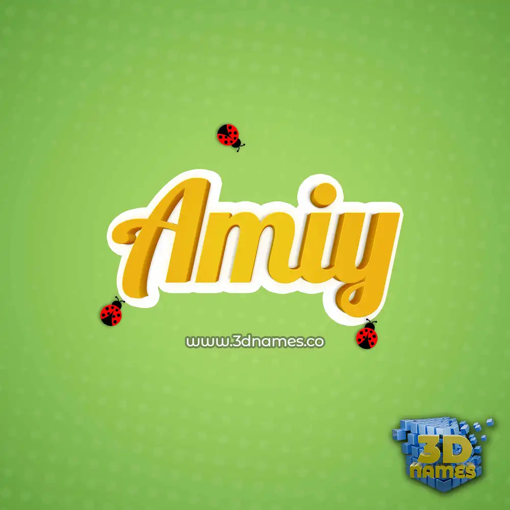 amiy in Ladybugs style - 3D name wallpaper