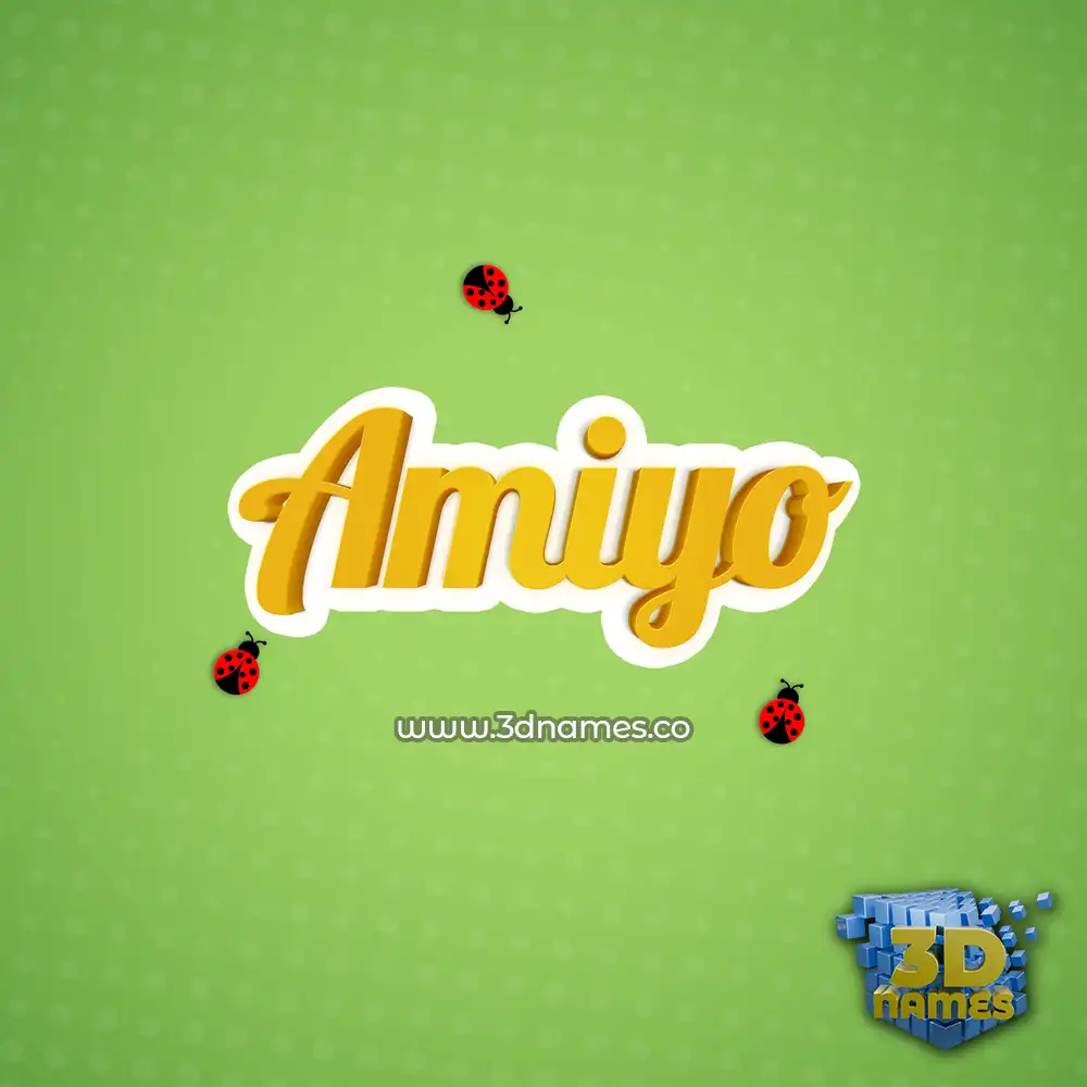 amiyo in Ladybugs style - 3D name wallpaper