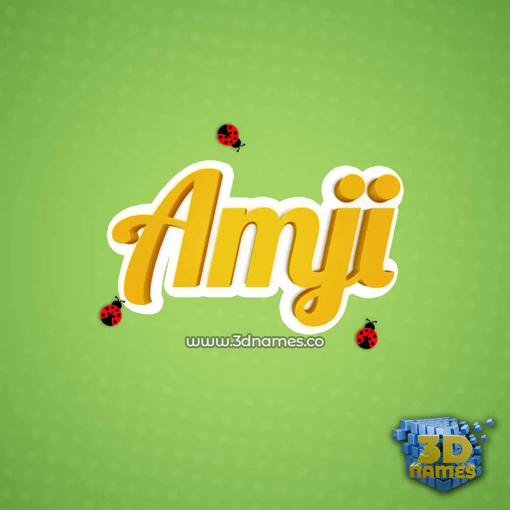 amji in Ladybugs style - 3D name wallpaper