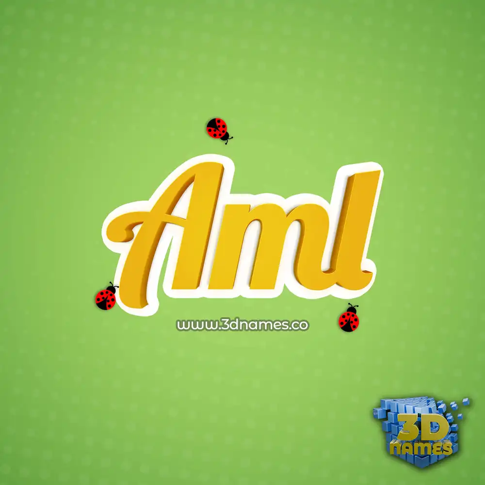 aml in Ladybugs style - 3D name wallpaper