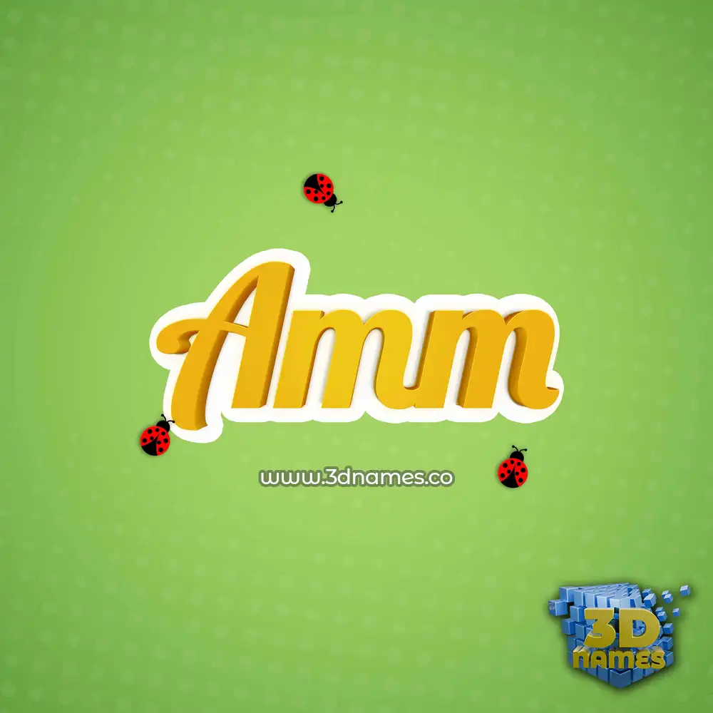 amm in Ladybugs style - 3D name wallpaper