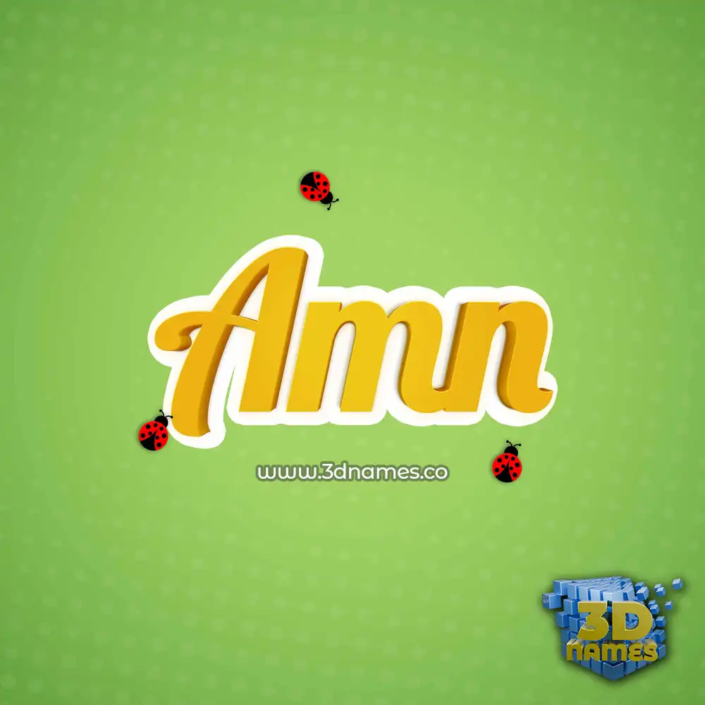 amn in Ladybugs style - 3D name wallpaper