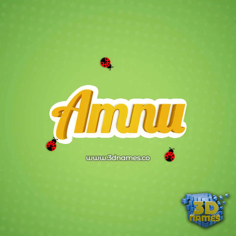 amnu in Ladybugs style - 3D name wallpaper