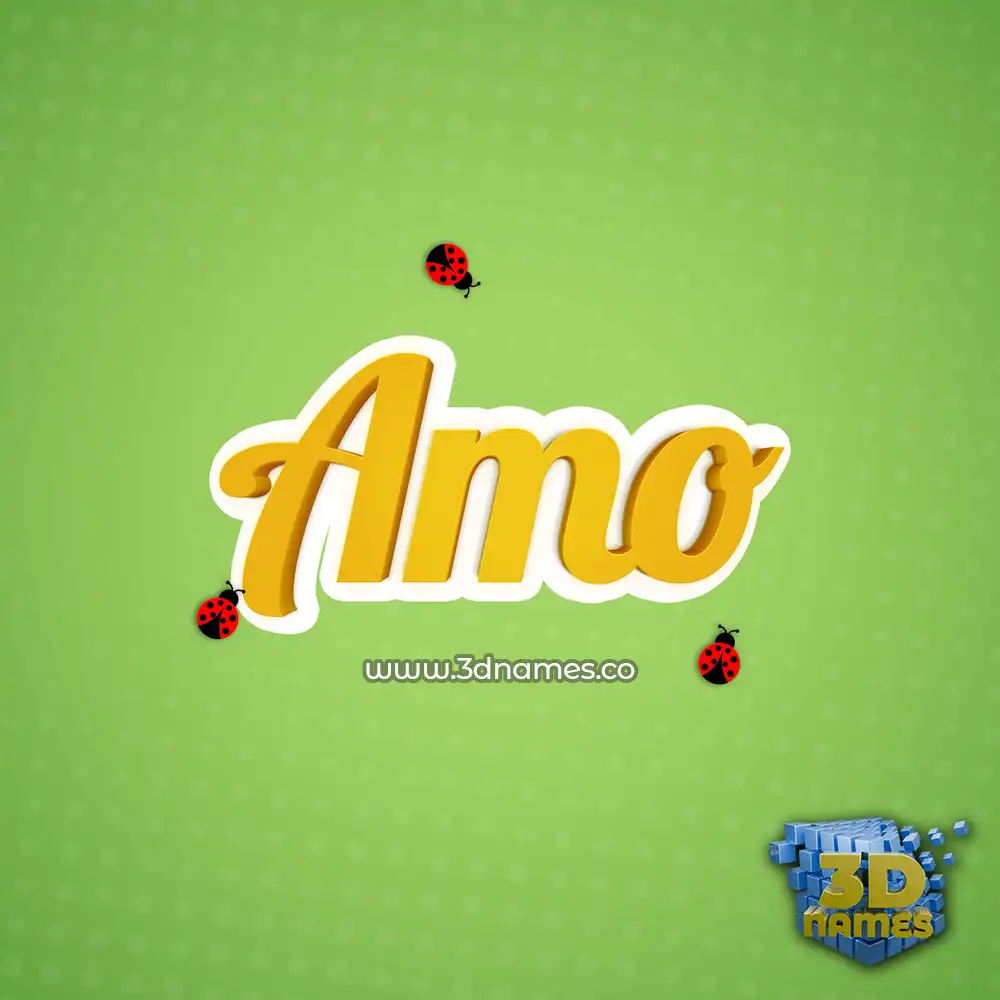 amo in Ladybugs style - 3D name wallpaper