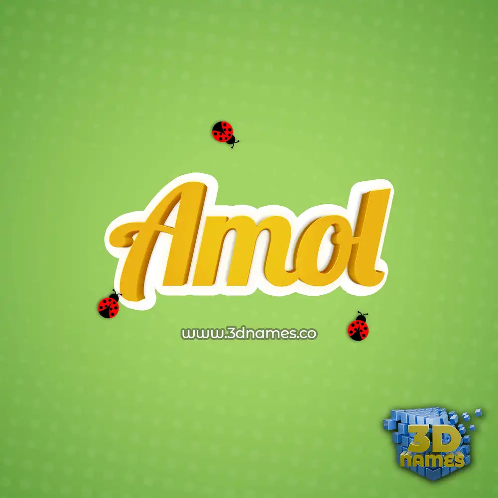 amol in Ladybugs style - 3D name wallpaper