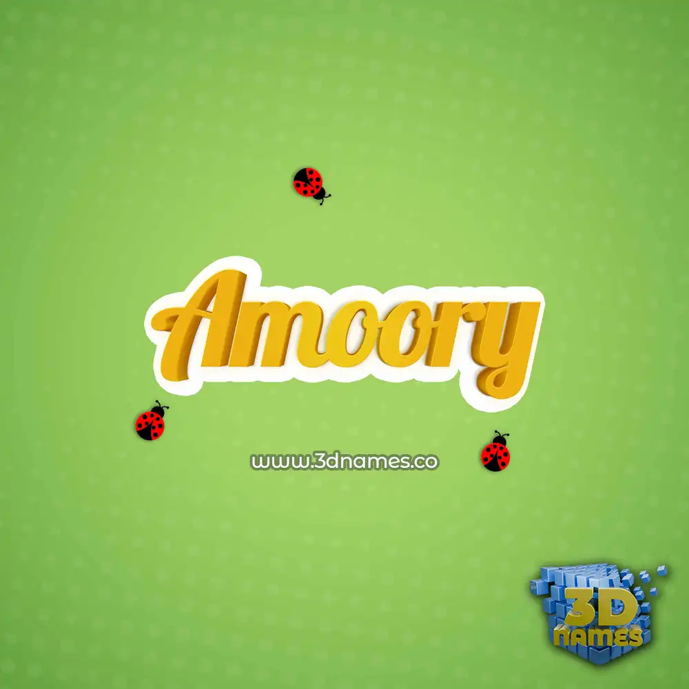 amoory in Ladybugs style - 3D name wallpaper