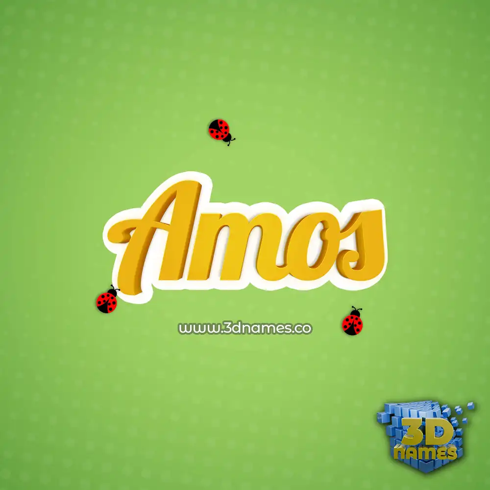 amos in Ladybugs style - 3D name wallpaper