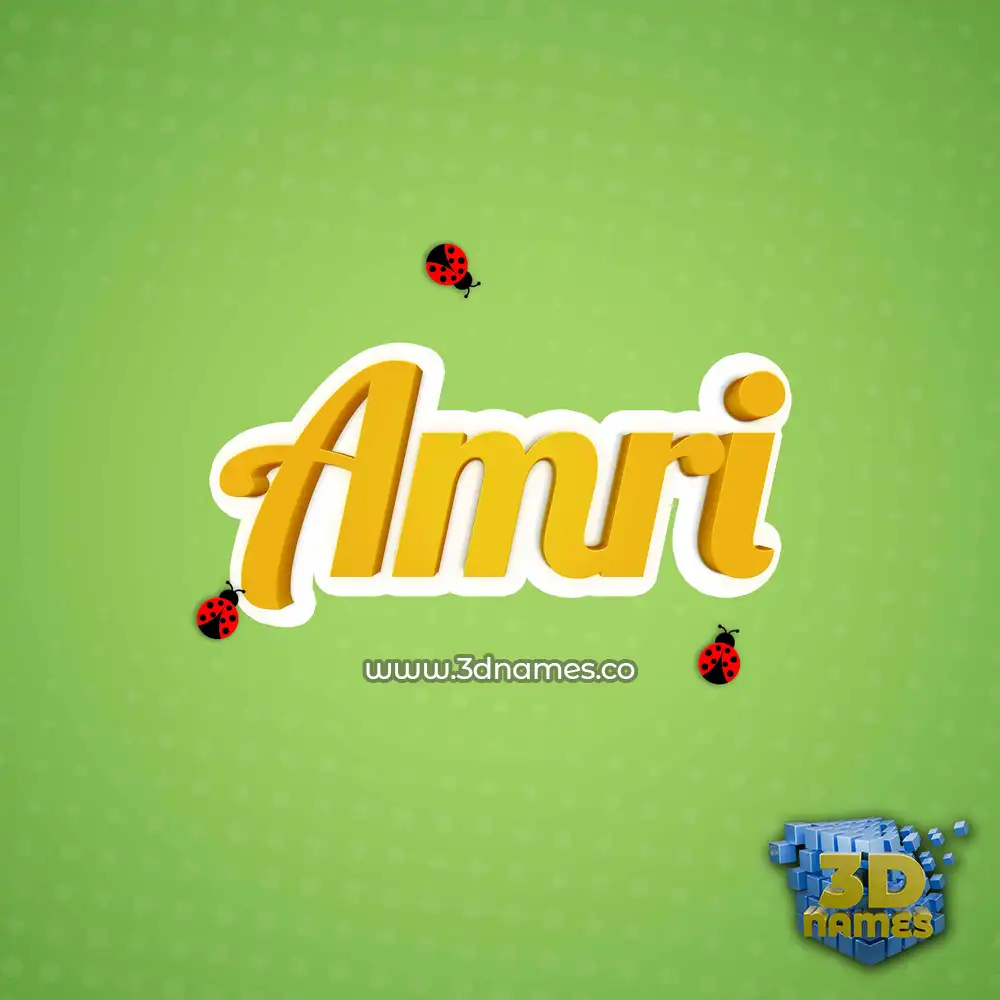 amri in Ladybugs style - 3D name wallpaper