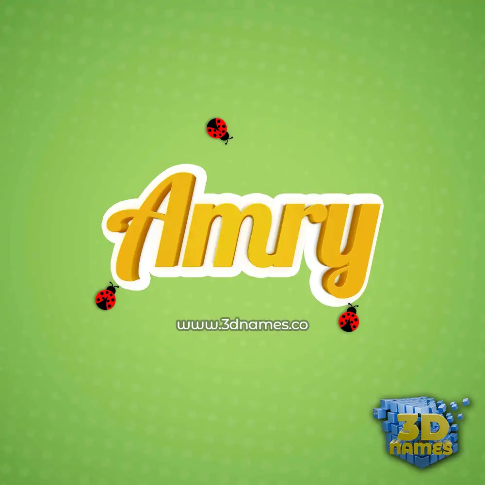 amry in Ladybugs style - 3D name wallpaper