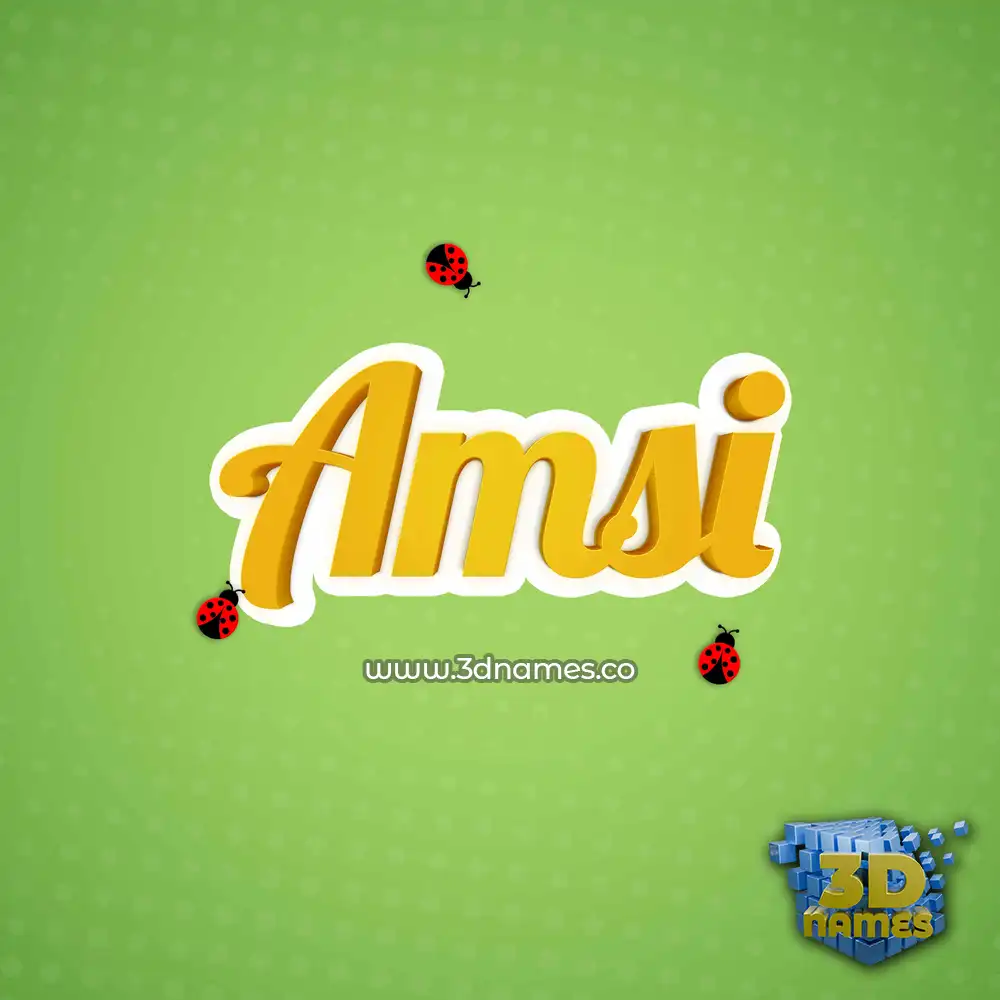amsi in Ladybugs style - 3D name wallpaper