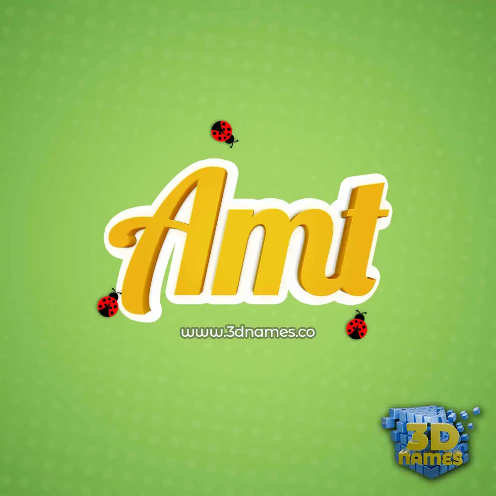 amt in Ladybugs style - 3D name wallpaper