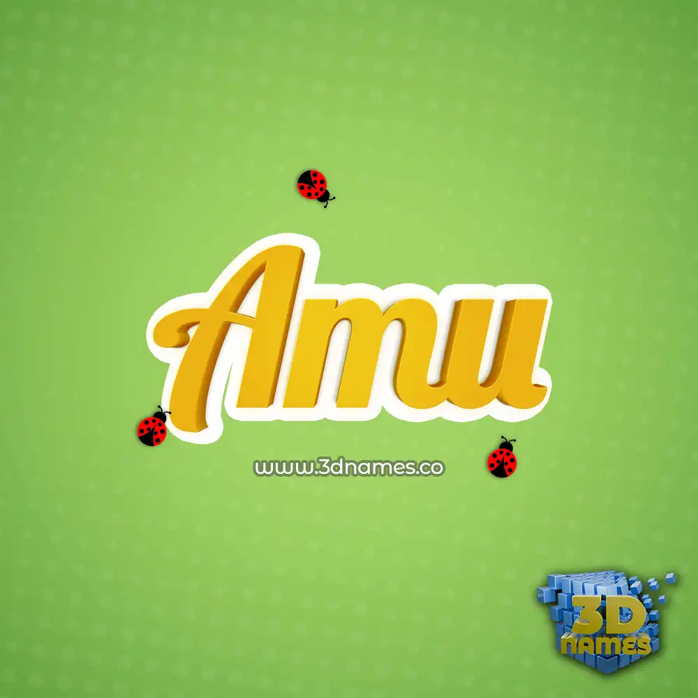amu in Ladybugs style - 3D name wallpaper