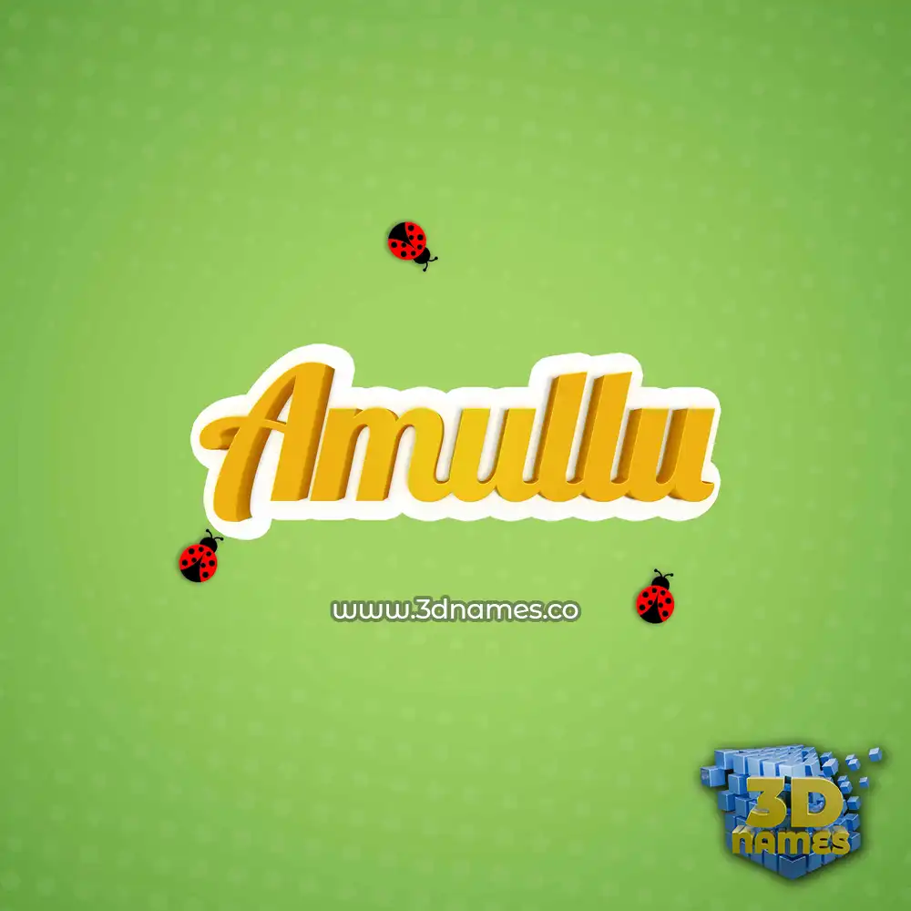 amullu in Ladybugs style - 3D name wallpaper