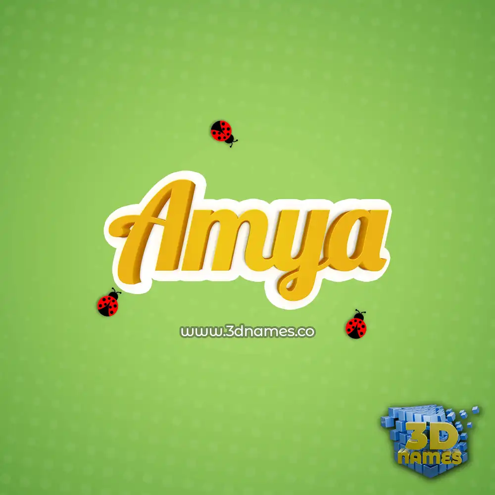 amya in Ladybugs style - 3D name wallpaper