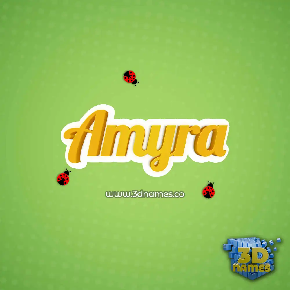 amyra in Ladybugs style - 3D name wallpaper