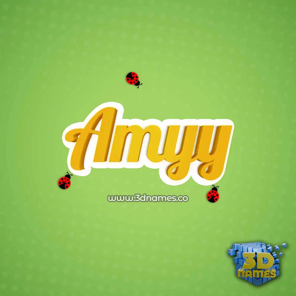 amyy in Ladybugs style - 3D name wallpaper