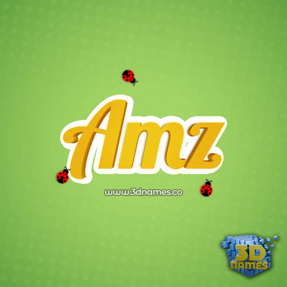 amz in Ladybugs style - 3D name wallpaper