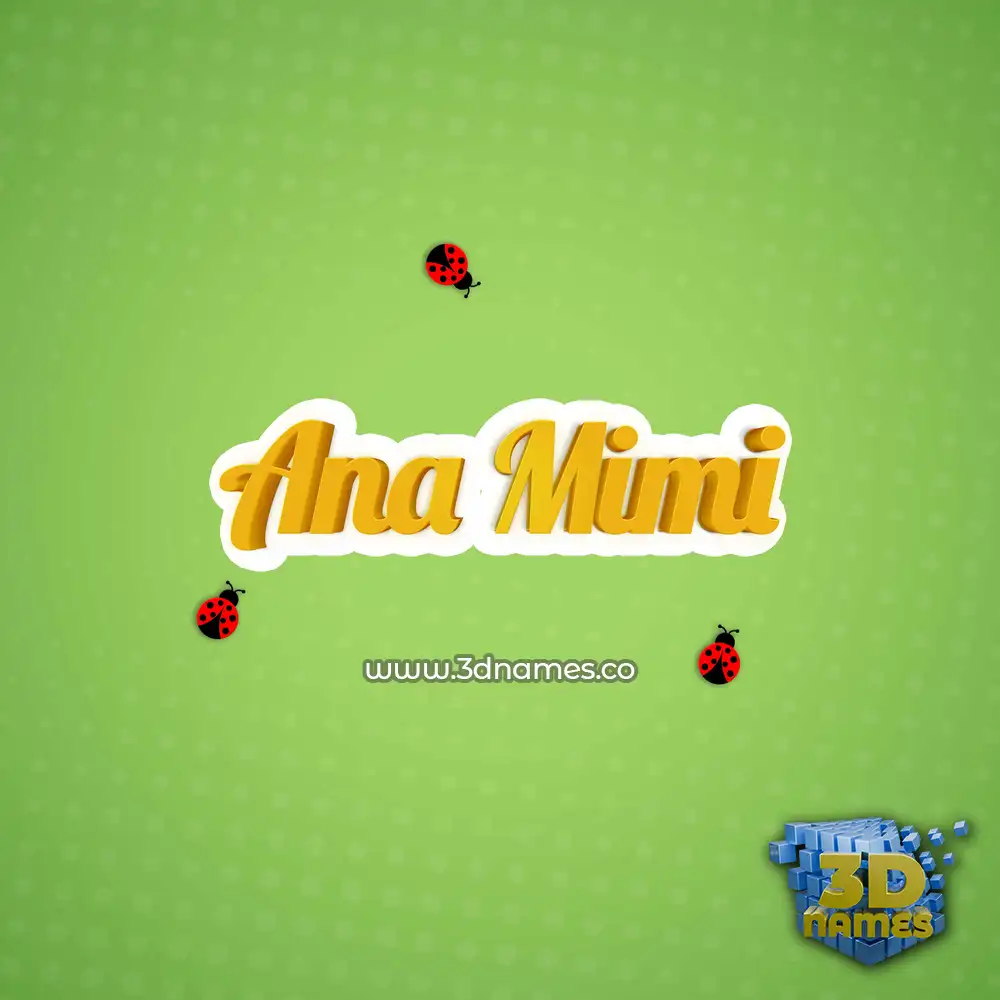 ana mimi in Ladybugs style - 3D name wallpaper