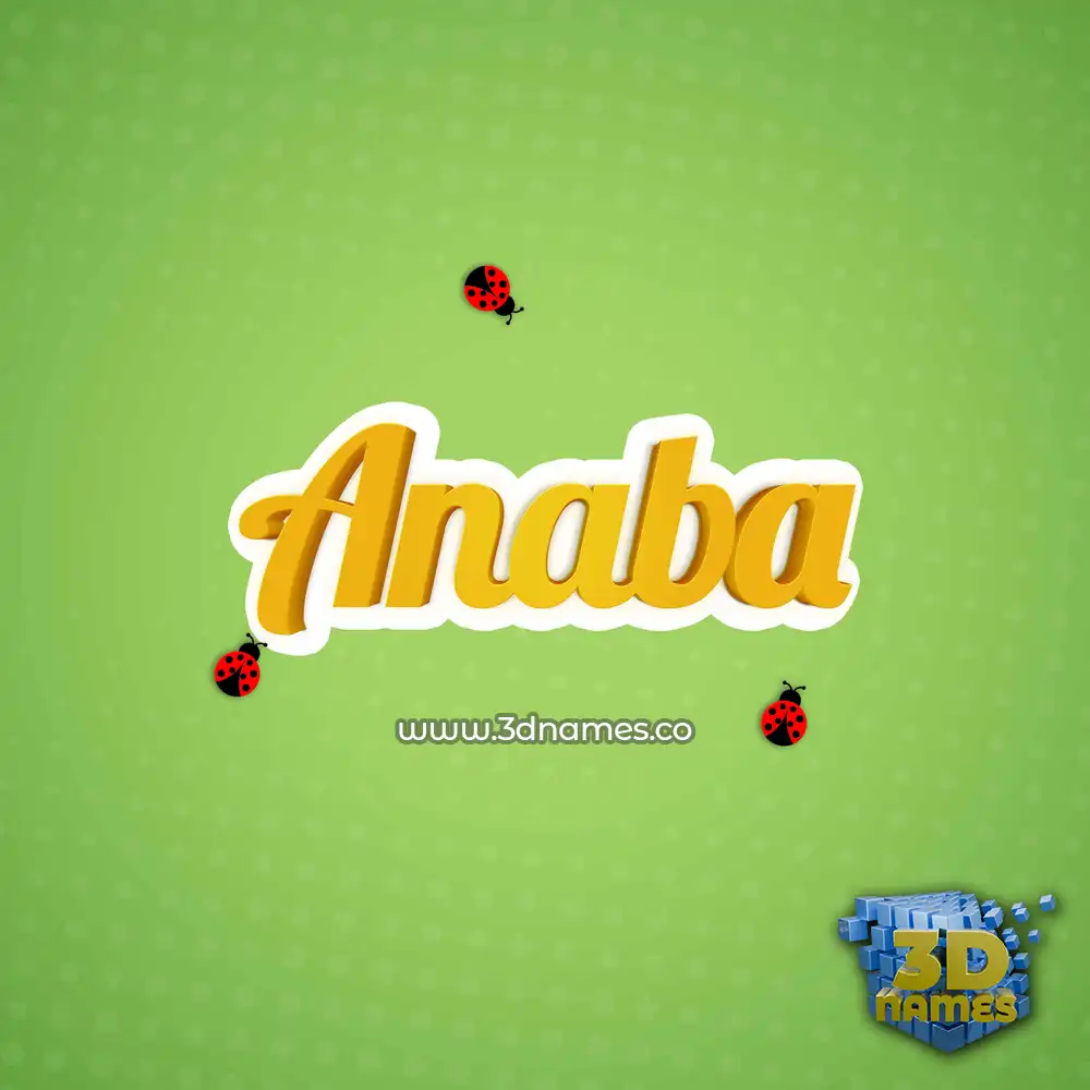 anaba in Ladybugs style - 3D name wallpaper