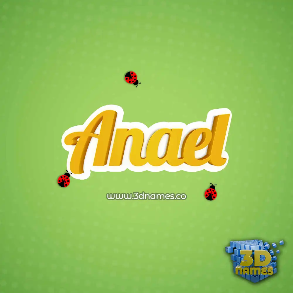 anael in Ladybugs style - 3D name wallpaper