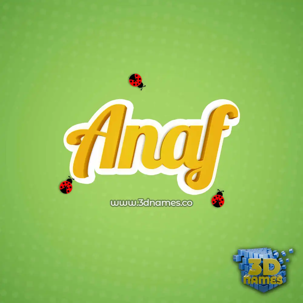anaf in Ladybugs style - 3D name wallpaper