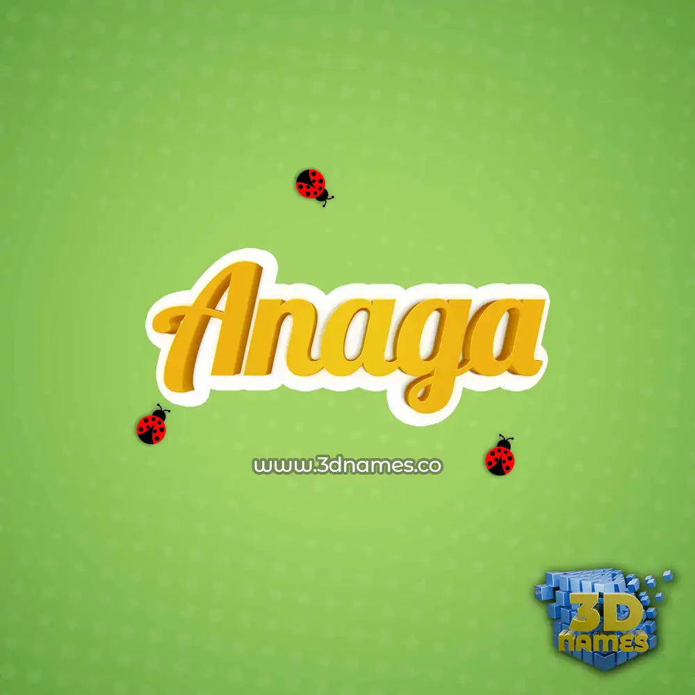 anaga in Ladybugs style - 3D name wallpaper
