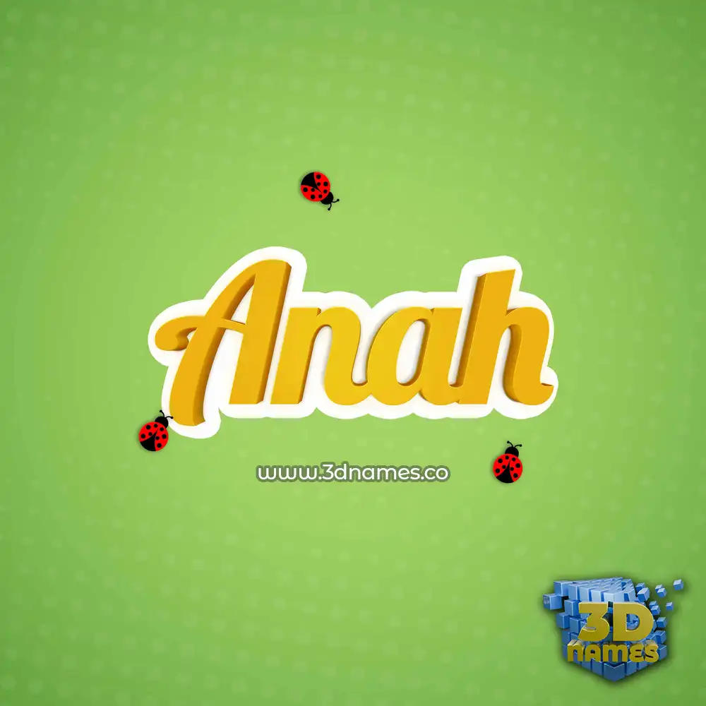anah in Ladybugs style - 3D name wallpaper
