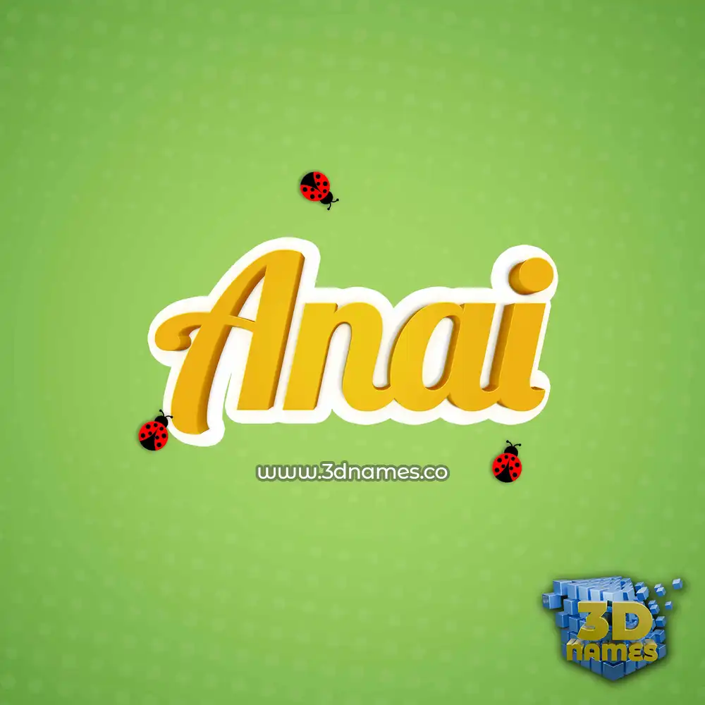 anai in Ladybugs style - 3D name wallpaper