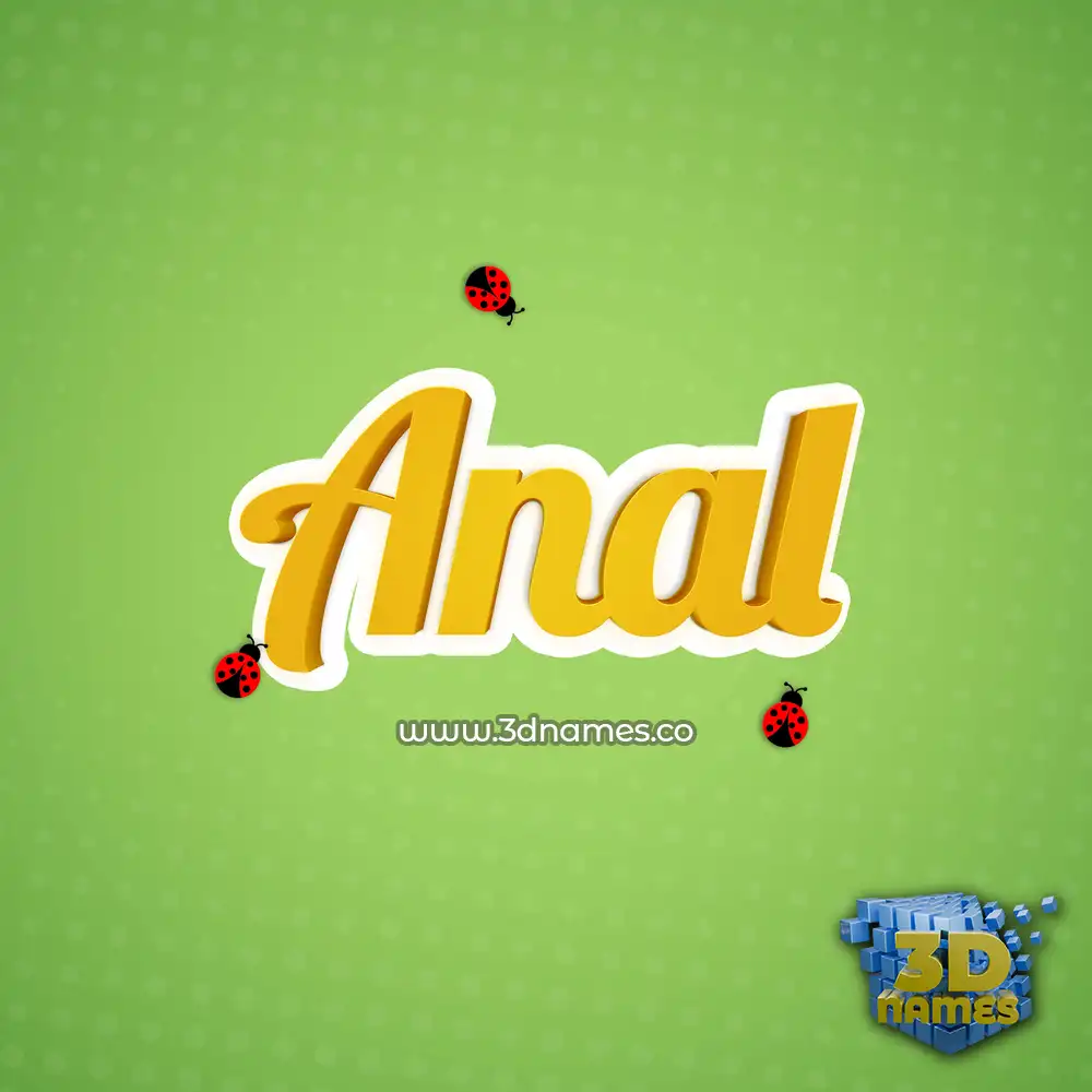 anal in Ladybugs style - 3D name wallpaper
