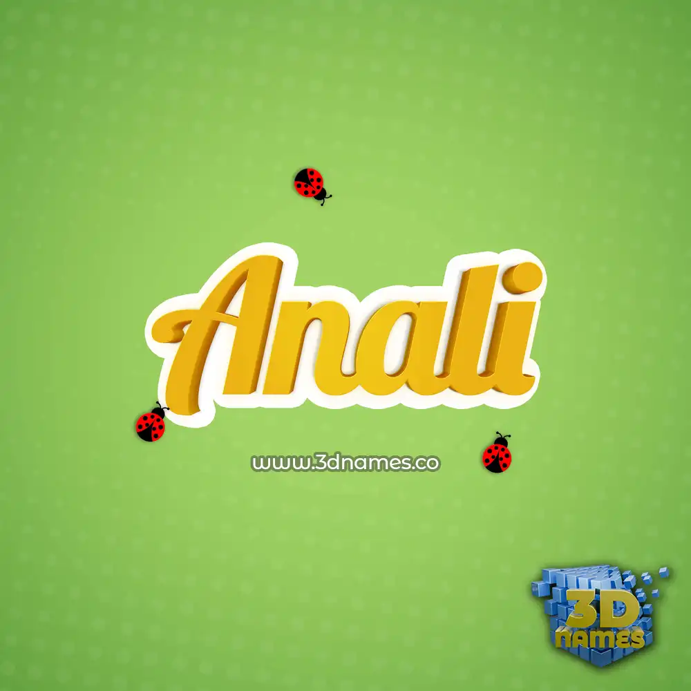 anali in Ladybugs style - 3D name wallpaper