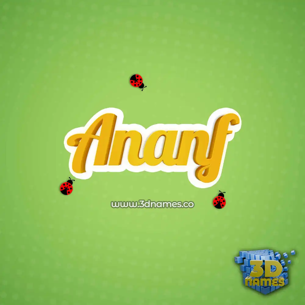 ananf in Ladybugs style - 3D name wallpaper