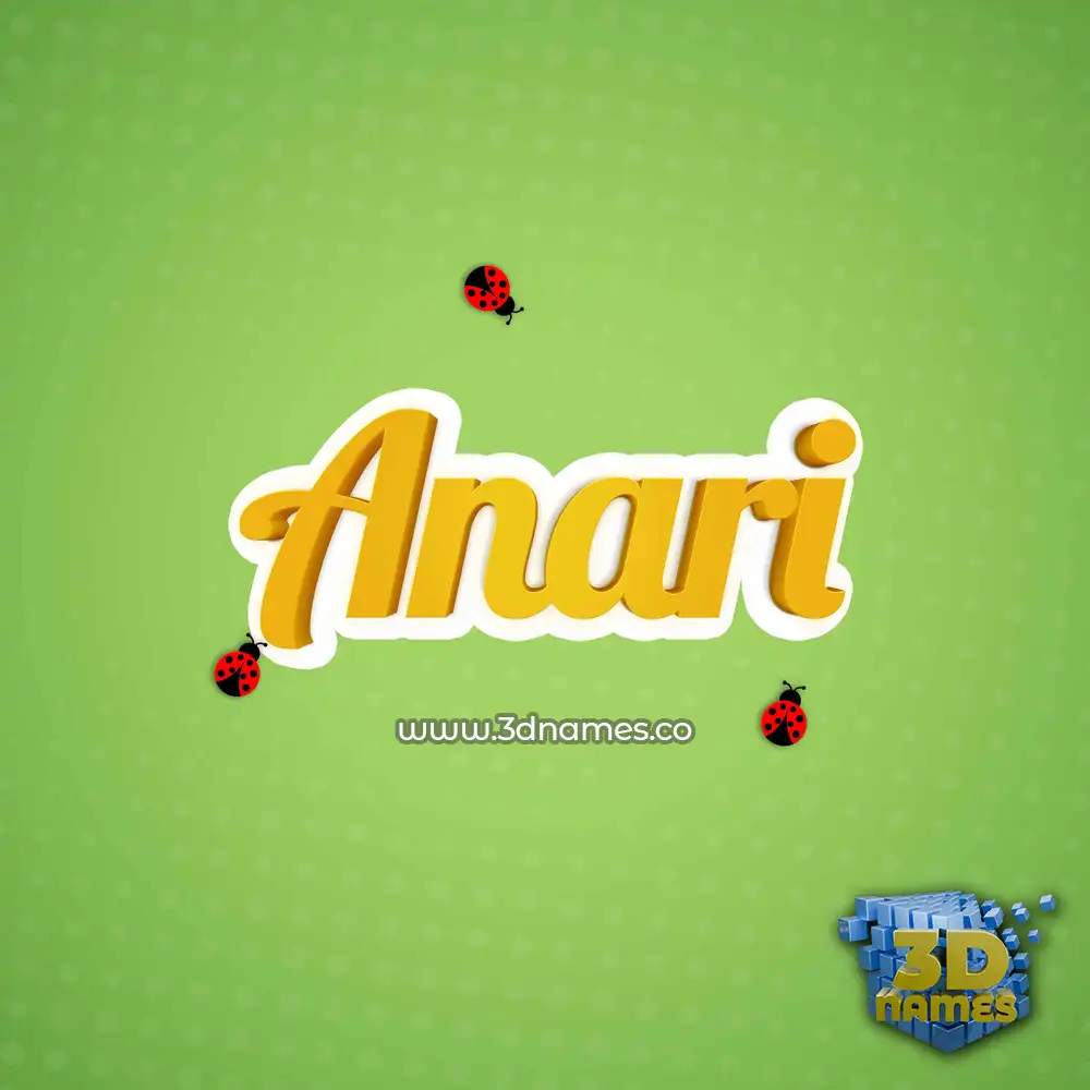 anari in Ladybugs style - 3D name wallpaper