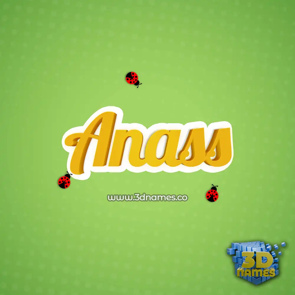 anass in Ladybugs style - 3D name wallpaper