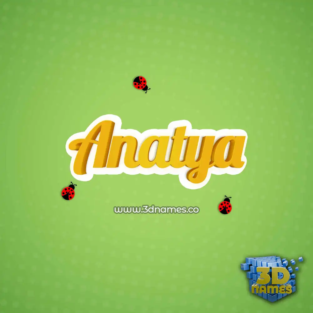 anatya in Ladybugs style - 3D name wallpaper