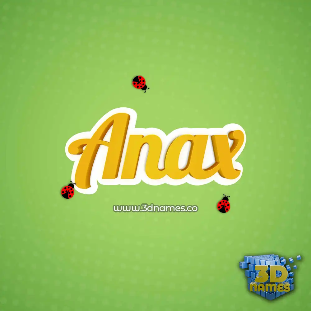 anax in Ladybugs style - 3D name wallpaper