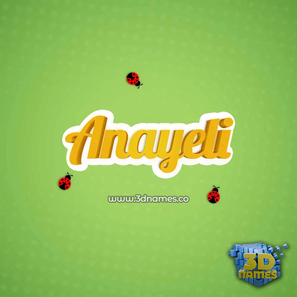 anayeli in Ladybugs style - 3D name wallpaper