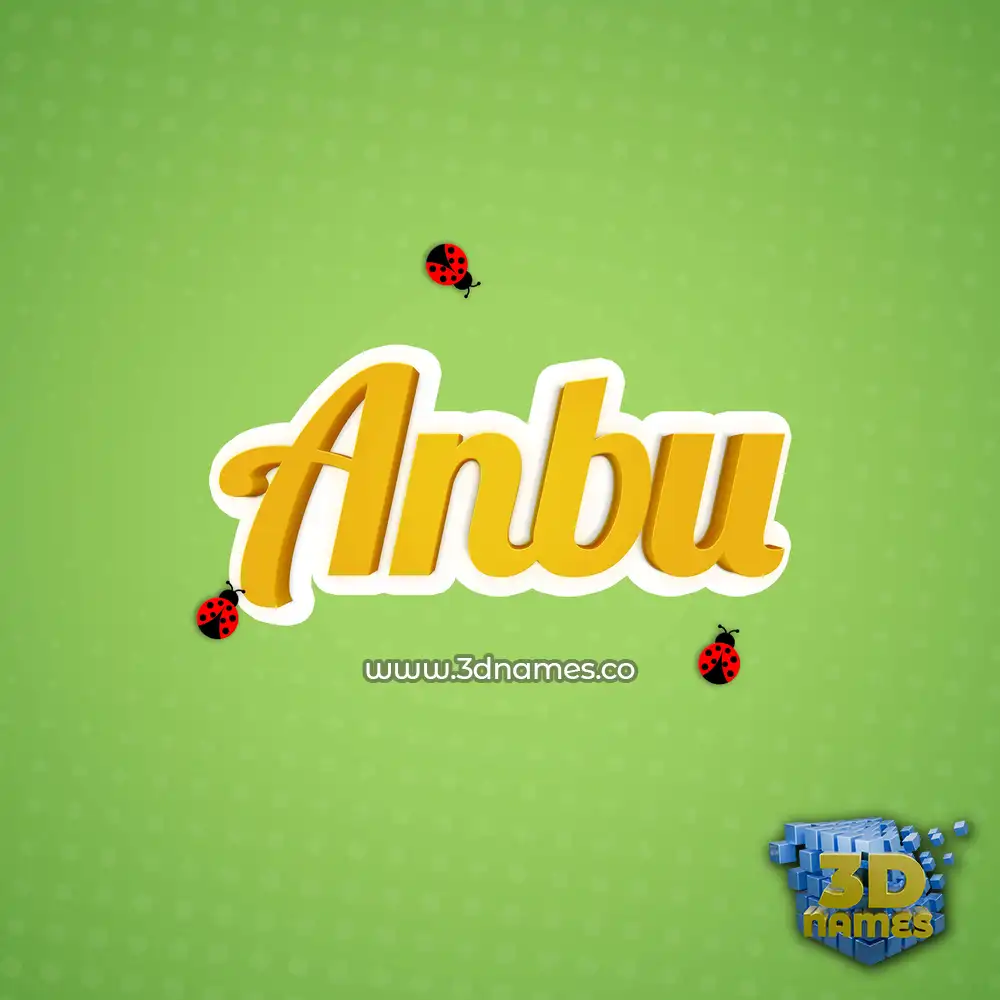 anbu in Ladybugs style - 3D name wallpaper