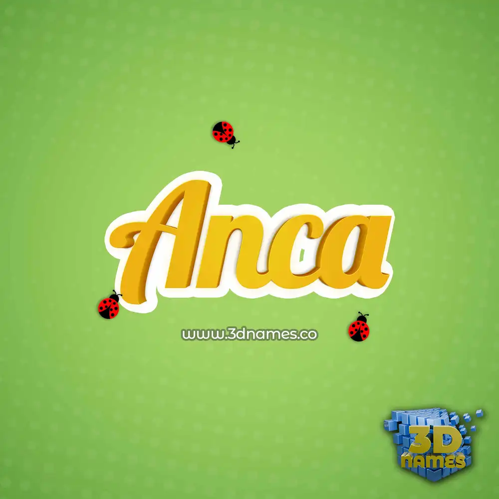 anca in Ladybugs style - 3D name wallpaper