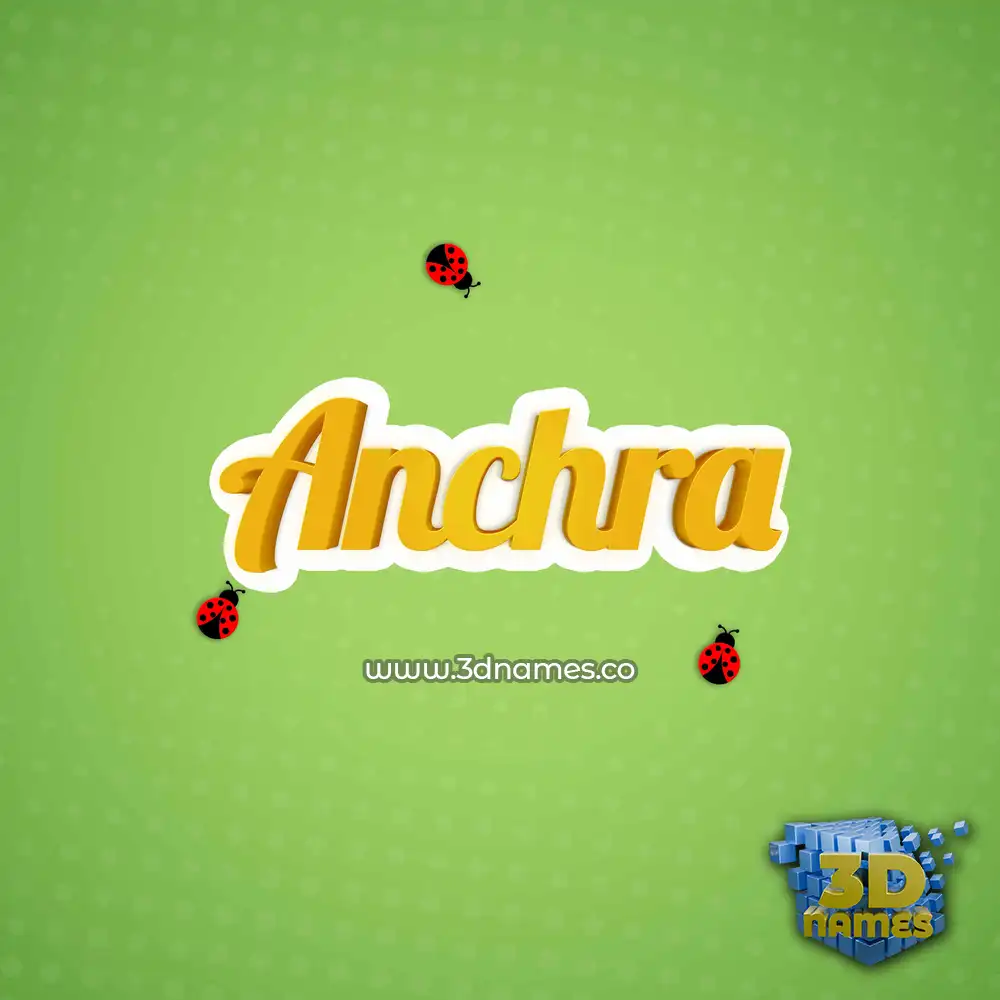 anchra in Ladybugs style - 3D name wallpaper