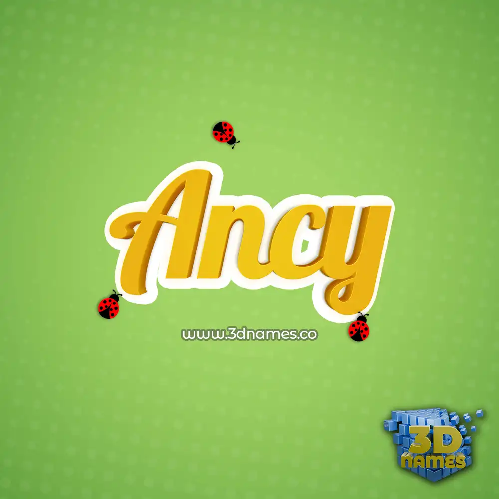 ancy in Ladybugs style - 3D name wallpaper