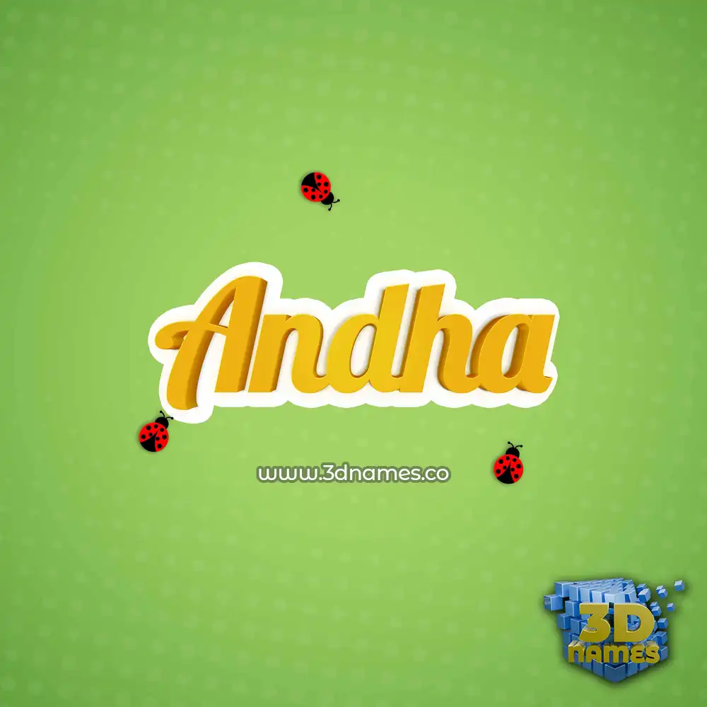 andha in Ladybugs style - 3D name wallpaper