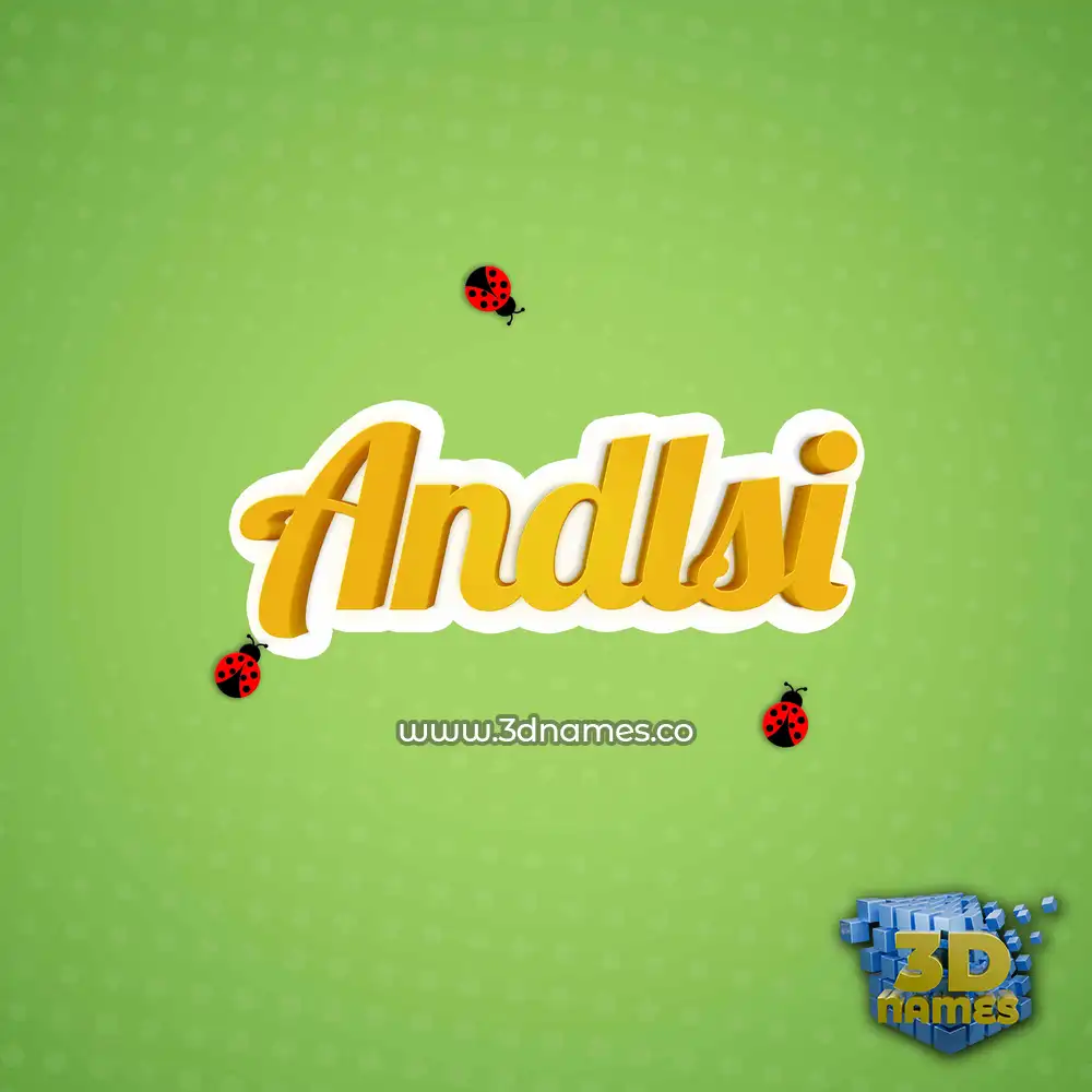 andlsi in Ladybugs style - 3D name wallpaper