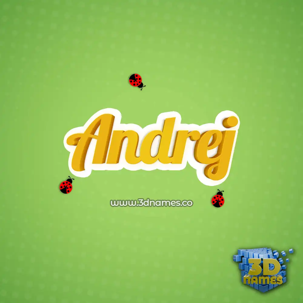 andrej in Ladybugs style - 3D name wallpaper