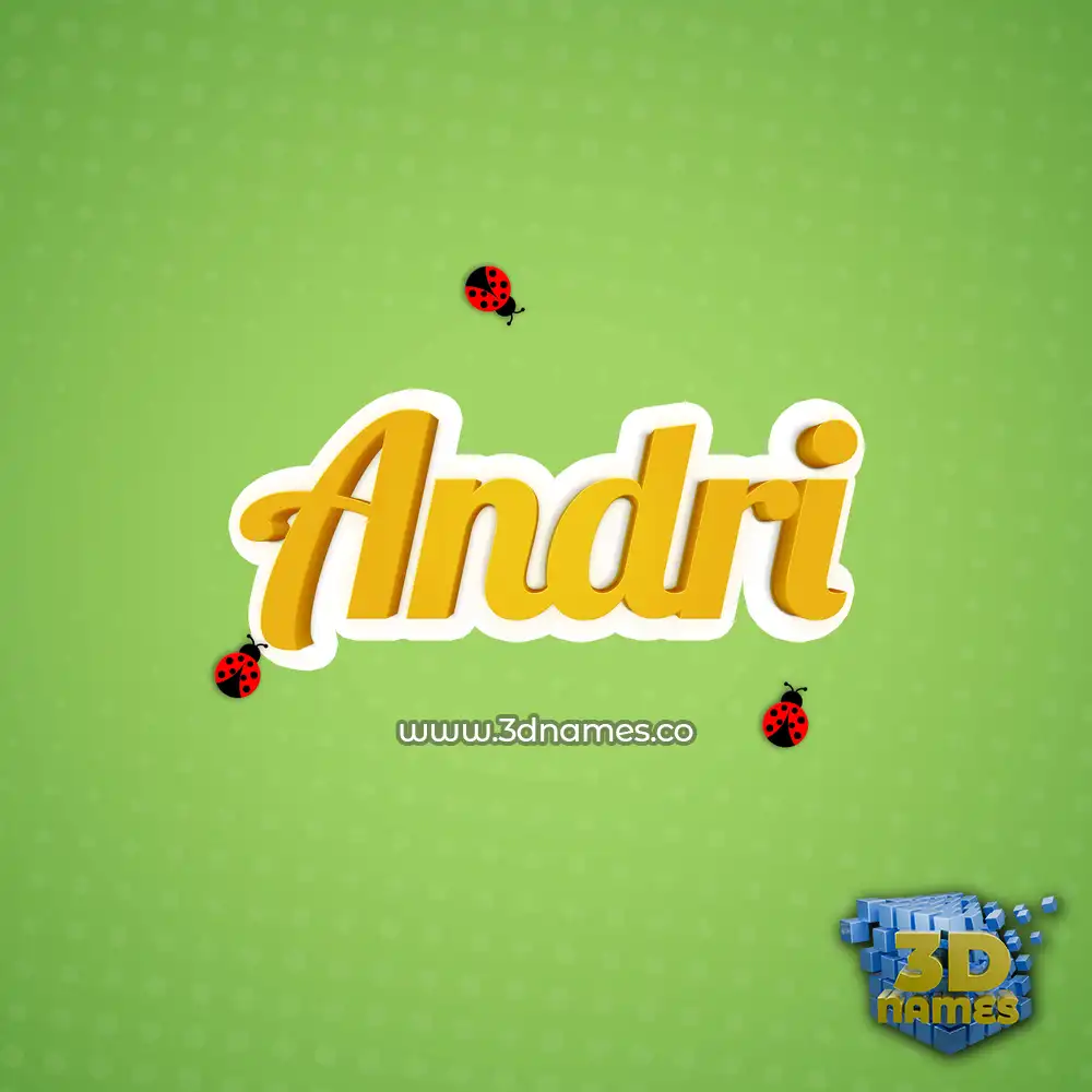 andri in Ladybugs style - 3D name wallpaper