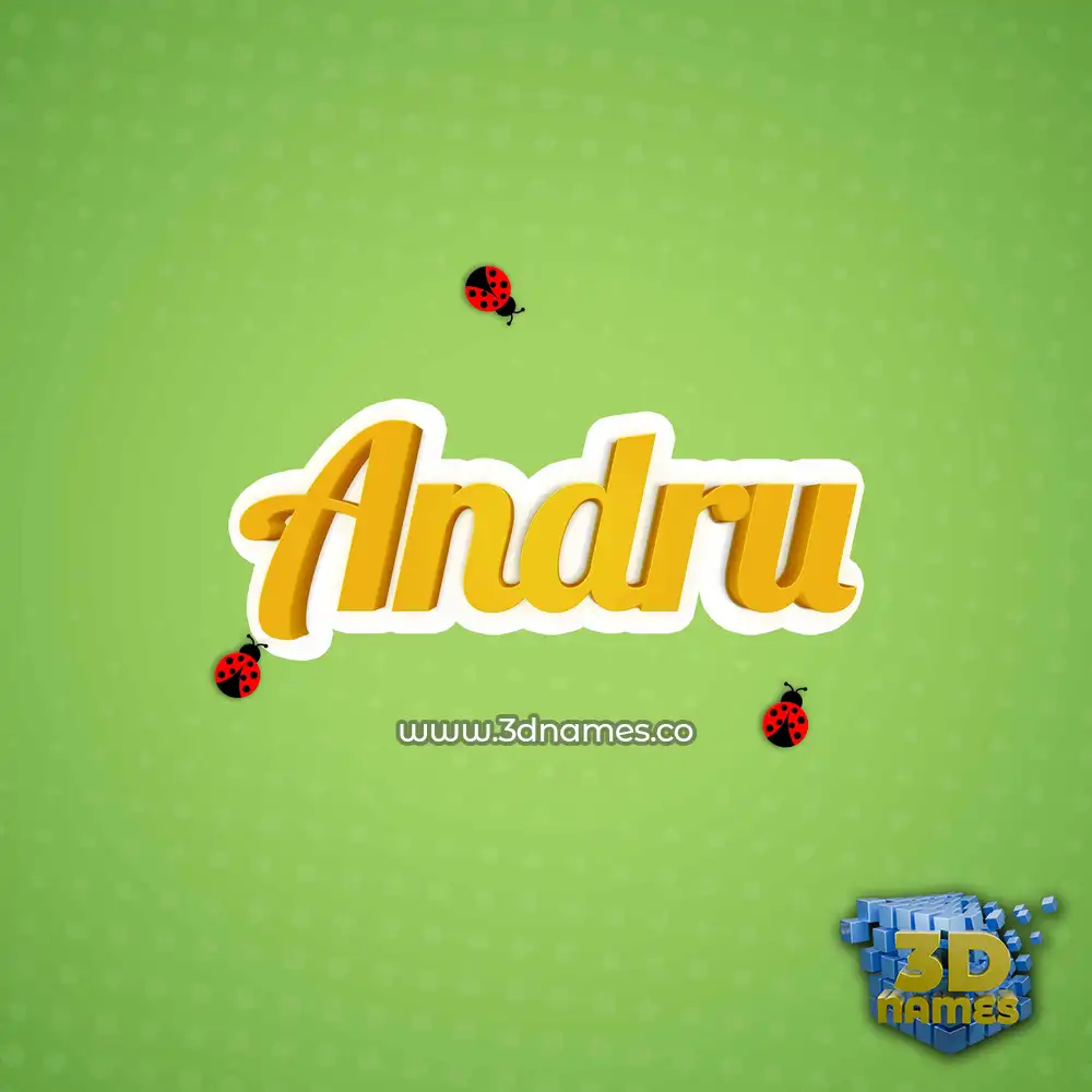 andru in Ladybugs style - 3D name wallpaper