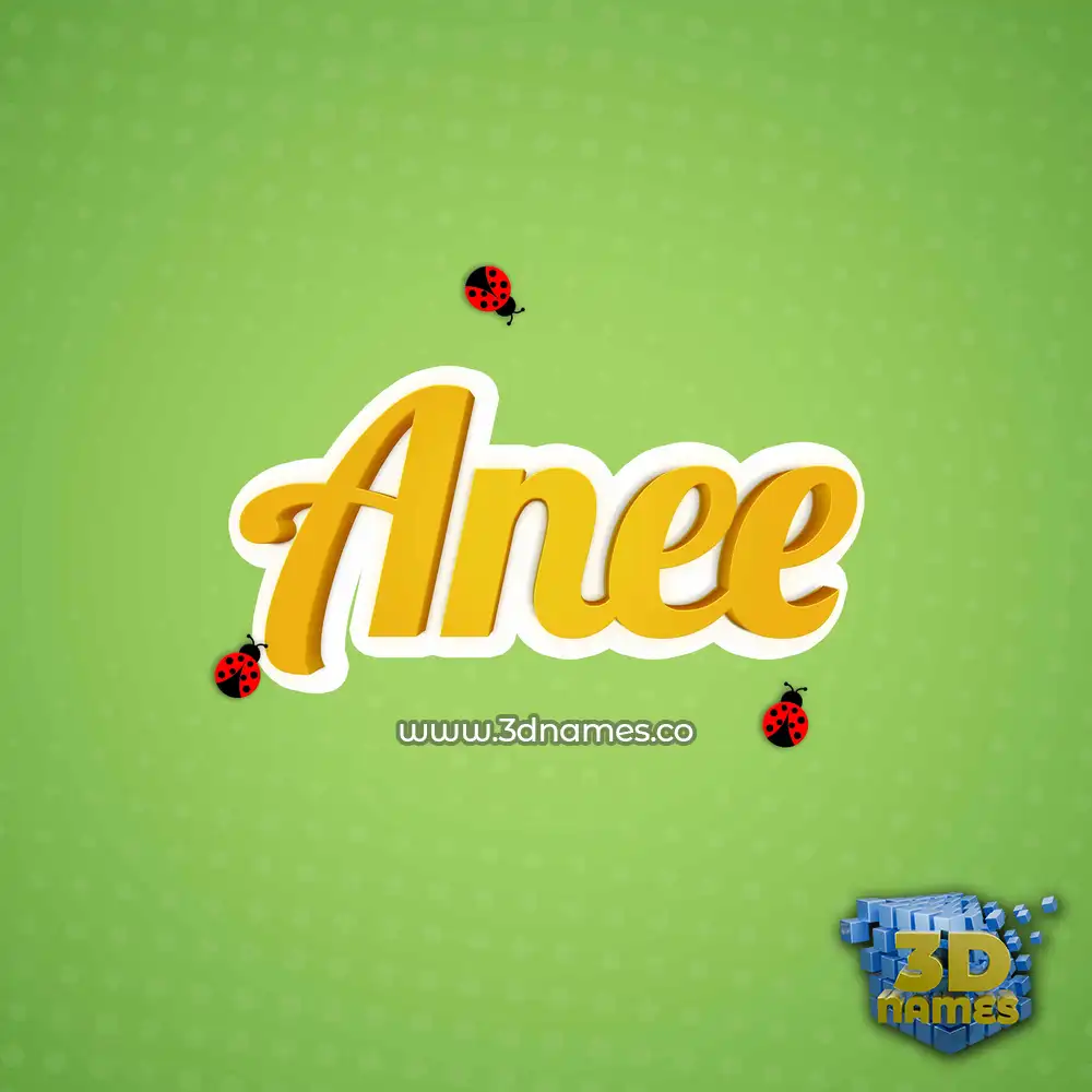 anee in Ladybugs style - 3D name wallpaper