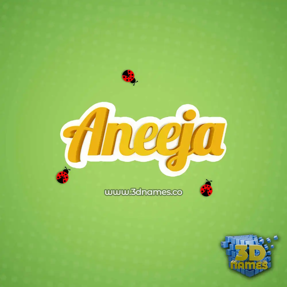 aneeja in Ladybugs style - 3D name wallpaper