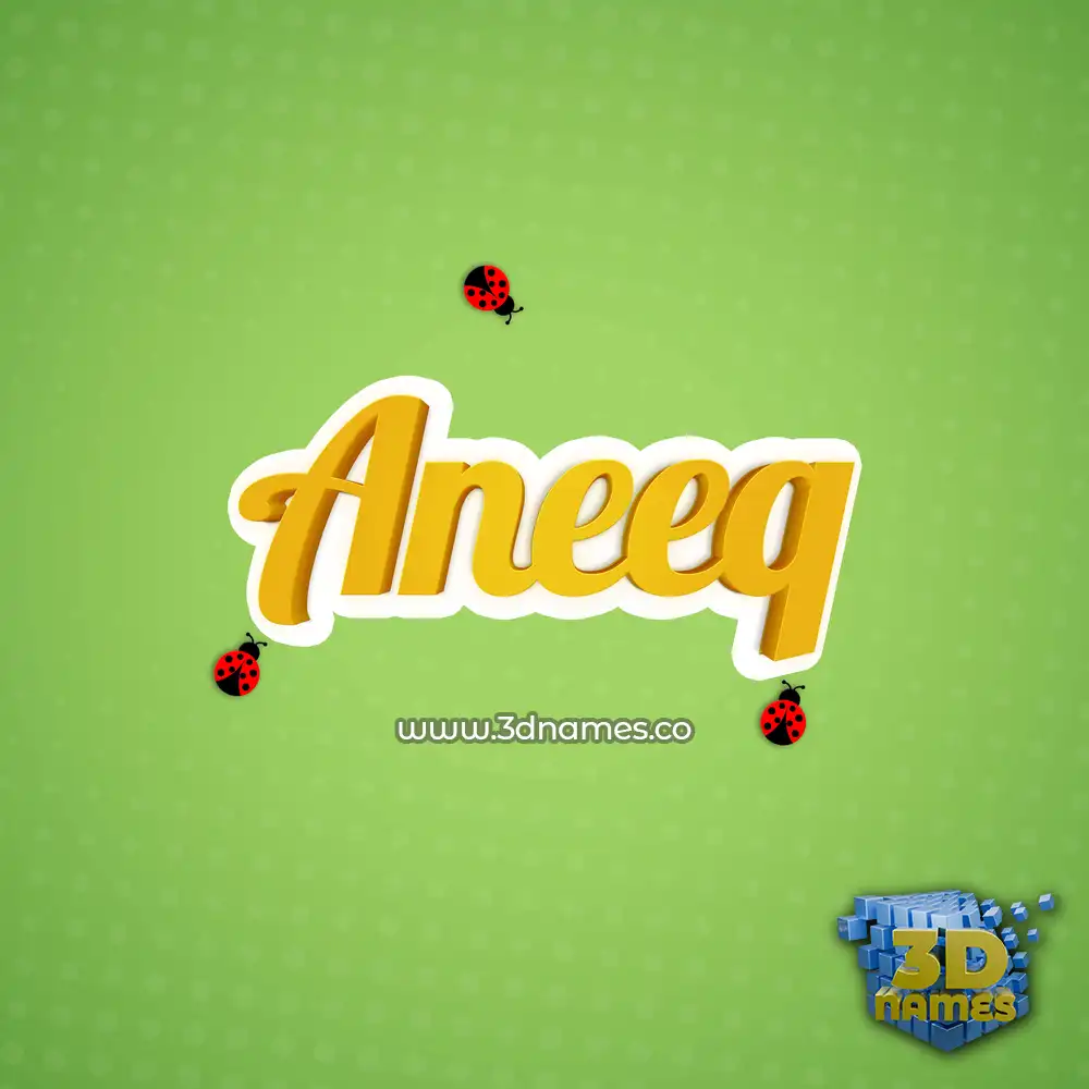 aneeq in Ladybugs style - 3D name wallpaper